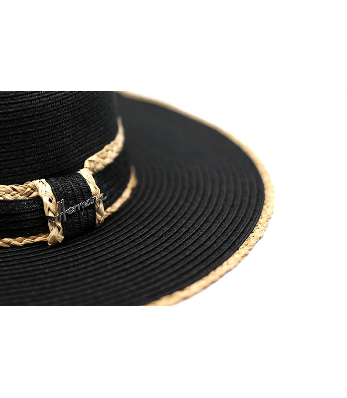 black straw wide brim hat